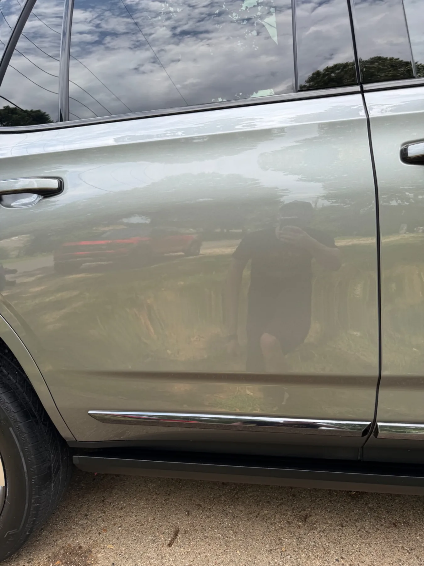 Gloss and clarity on coated Denali door